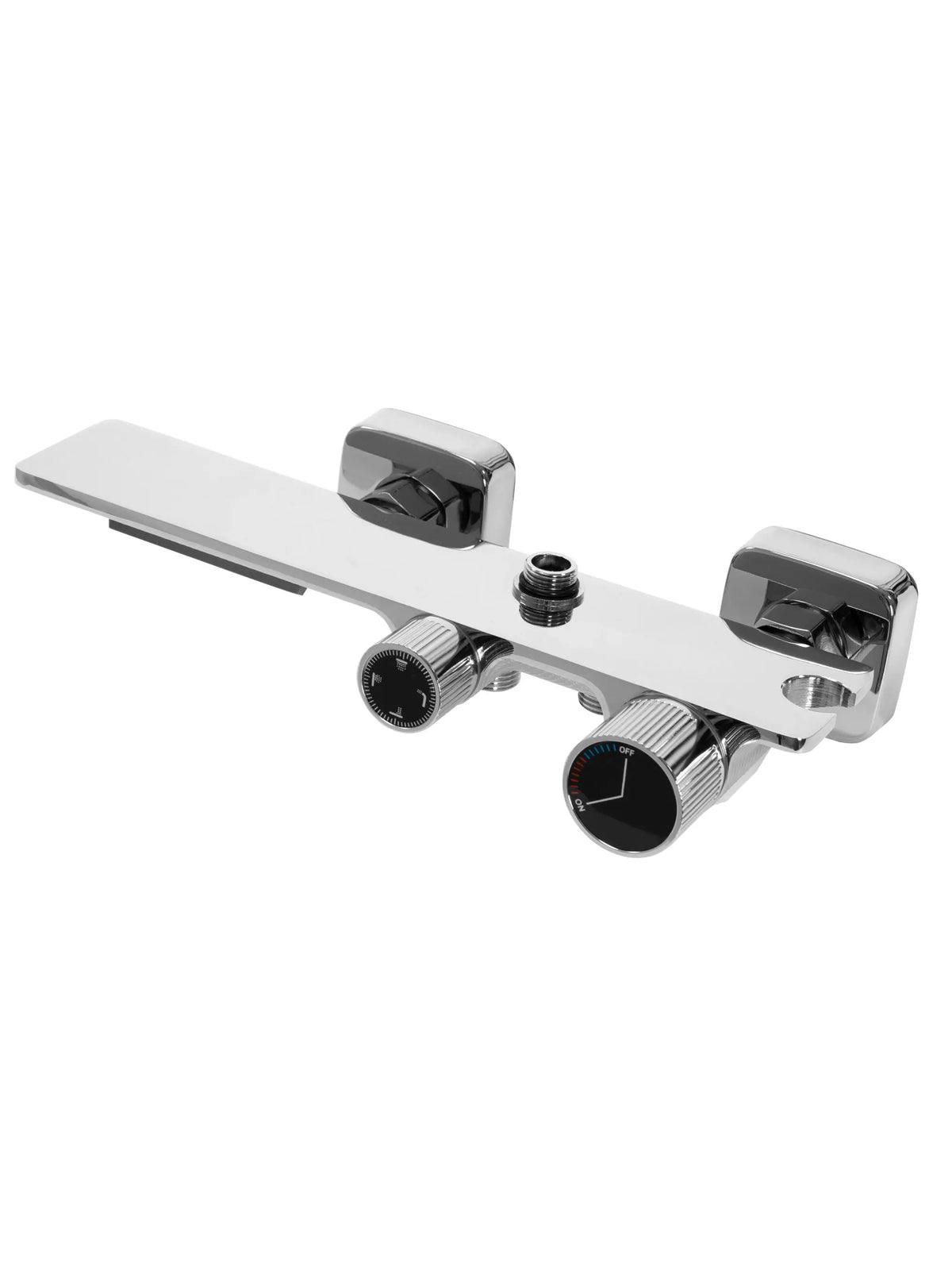 Coloana de duş Pure Flow Chrome, cu 4 functii de spalare, si scurgere tip cascada