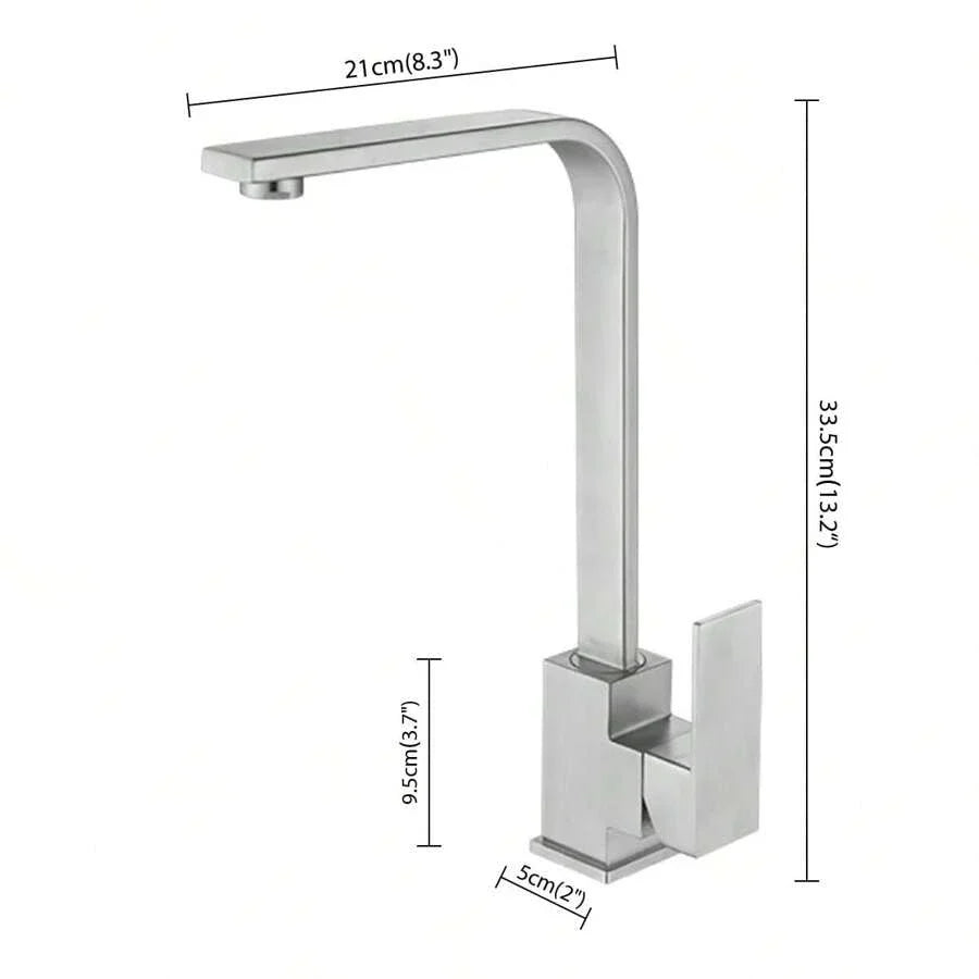 Baterie Chiuvetă Bucătărie Chrome, 34 cm, Apă Caldă și Rece,VST72