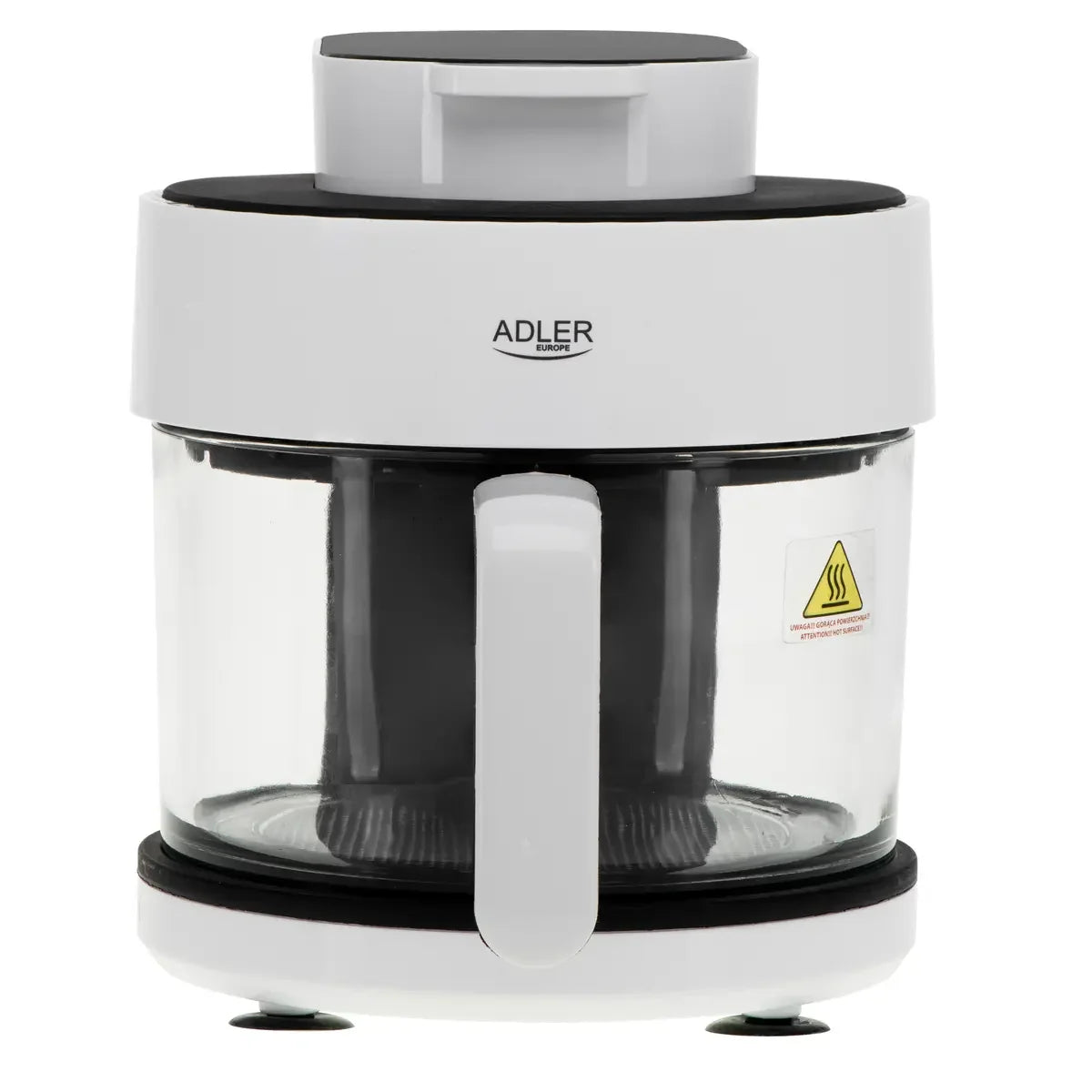 Friteuză cu Aer Cald 3L cu Bol din Sticlă – Adler AD 6316, 1400W, 8 Programe, Touch Screen