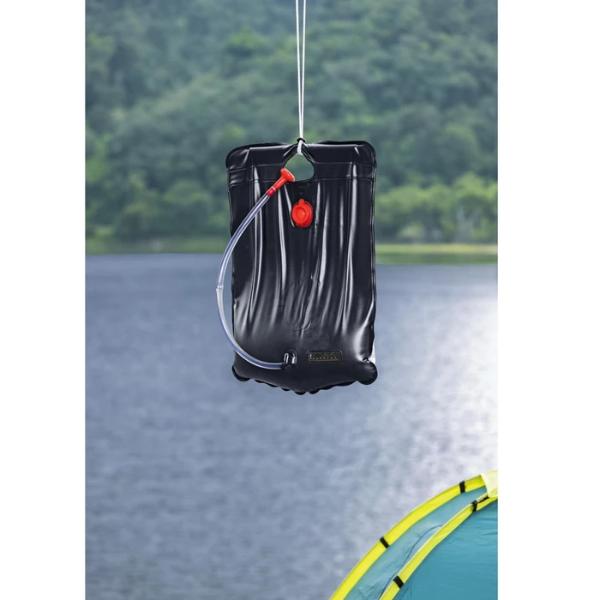 Dus solar pentru camping, PVC, reglabil, 20 litri - negru