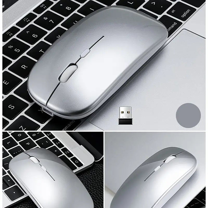 Mouse Slim Silentios fara Fir, Wireless, Portabil, USB