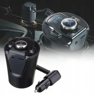 Transmitator auto ElektroStator BX6, Bluetooth, FM, 2 x USB, Negru.