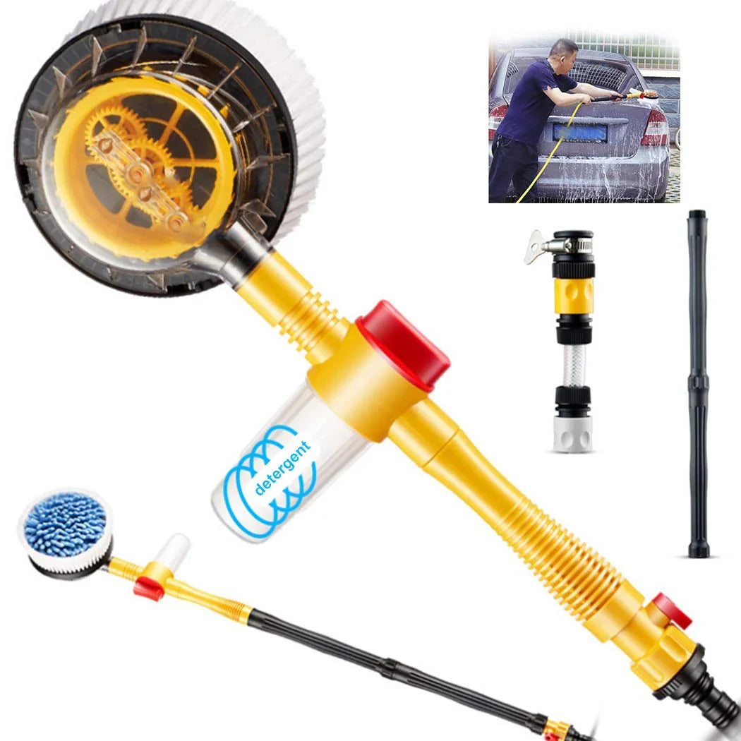 Perie Auto Rotativă cu Spumare, Curățare 360°, Mâner 100 cm – Ideală pentru Spălat Mașina