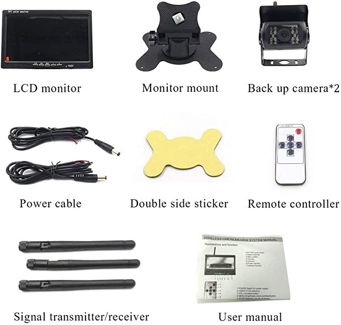 Kit Wireless Marsarier AHD 7 inch pentru Camioane si Autocare