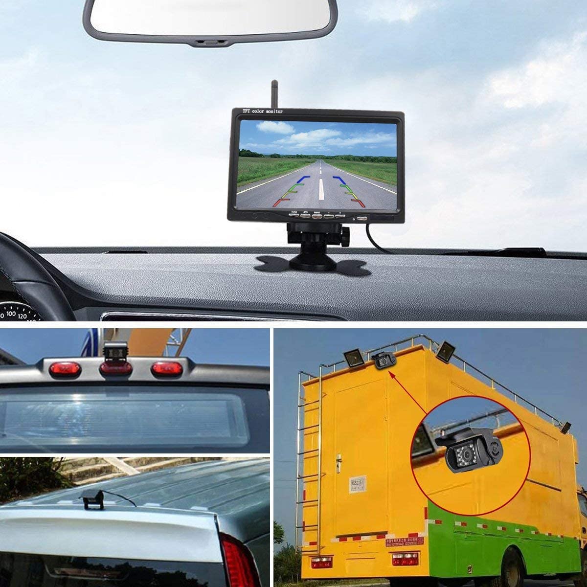 Kit Wireless Marsarier AHD 7 inch pentru Camioane si Autocare