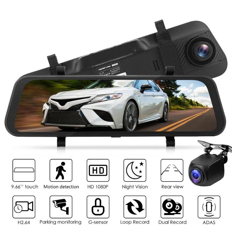 Oglinda Retrovizoare cu Camera Auto Duala Starlight Night Vision 10 inch LCD