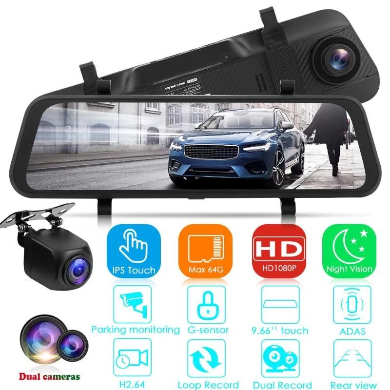 Oglinda Retrovizoare cu Camera Auto Duala Starlight Night Vision 10 inch LCD