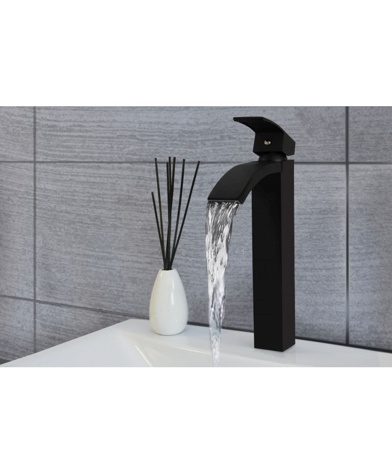 Baterie Lavoar Baie Lotus Black, Negru, Înălțime 30 cm, VST17