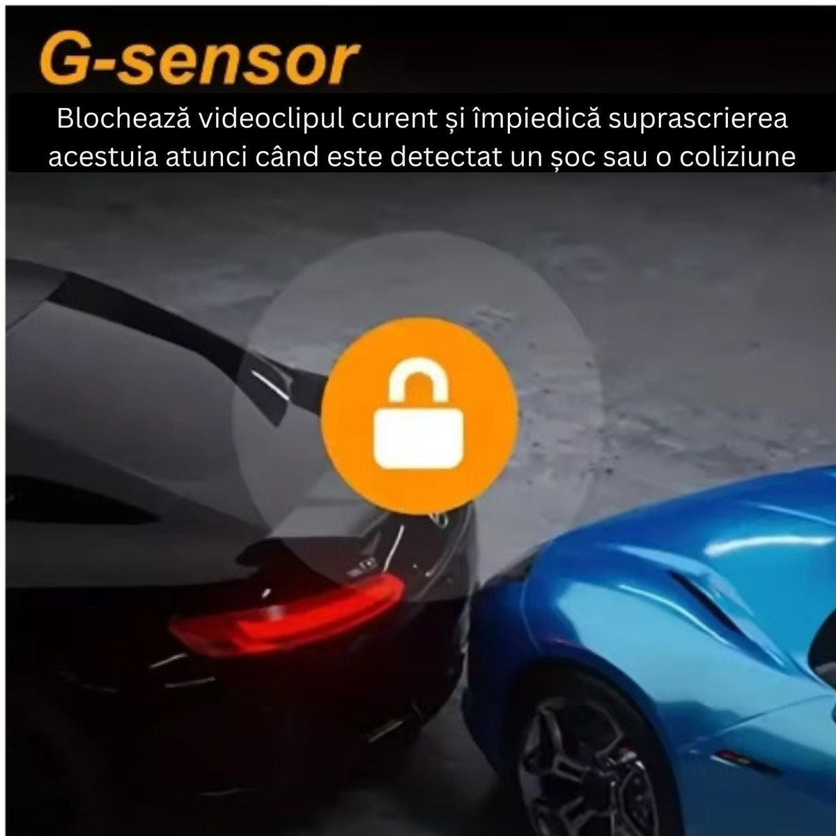 Camera Auto DVR 4K Duala Fata + 1080P Spate cu WiFi, Senzor G, Unghi 140°, Mod Parcare 24H