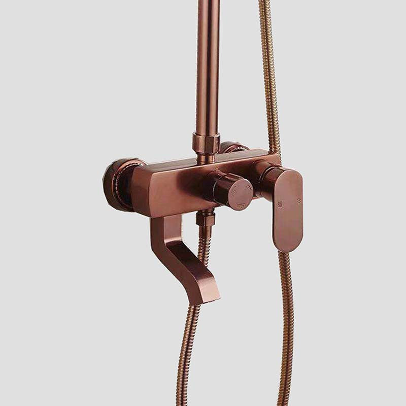 Set Duș Rose Gold – Design Simplu și Elegant pentru Baie Modernă, Vst103