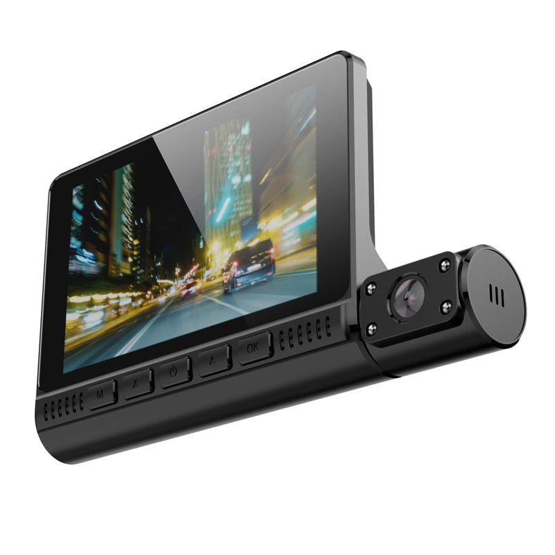Full HD 1080p 3-Camera Car DVR with Touchscreen