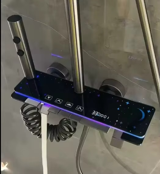 Set de duș Galaxy – cu efect LED, Display si 4 functii de spalare, MTZ4