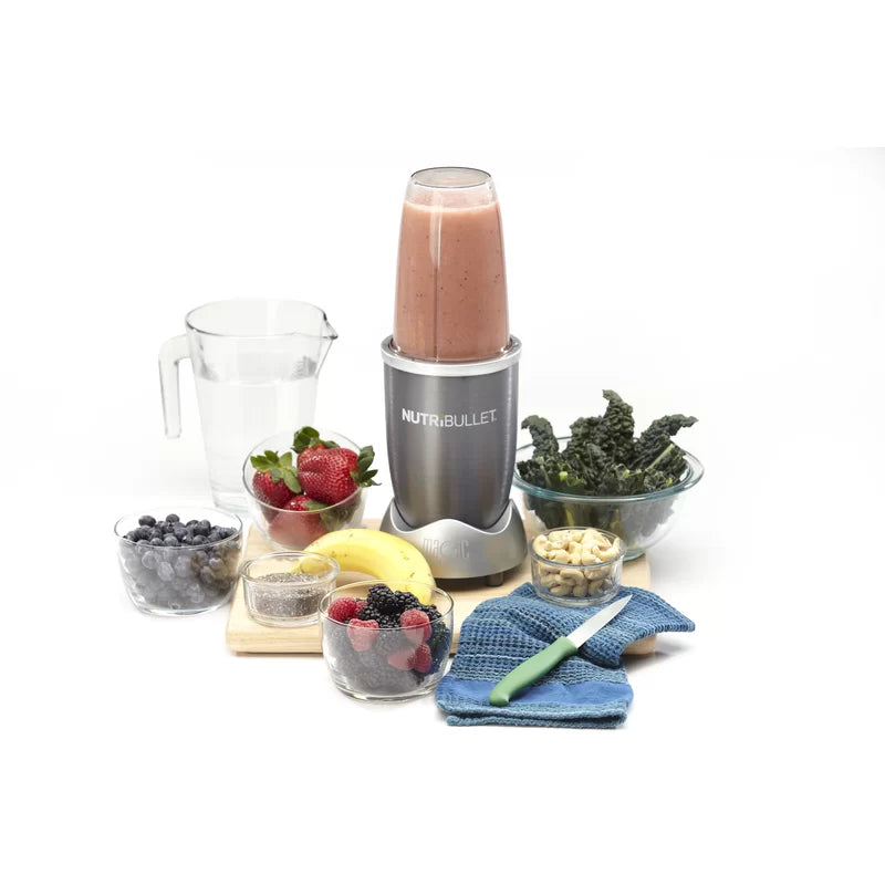 Blender Nutribullet Original, 600 W, 1 viteza, cupa inalta 0.7l, Argintiu