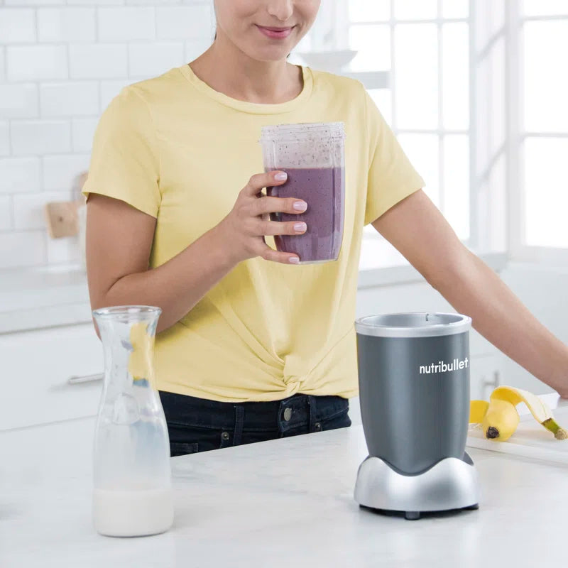 Blender Nutribullet Original, 600 W, 1 viteza, cupa inalta 0.7l, Argintiu