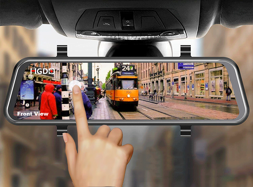 Oglinda Retrovizoare cu Camera Auto Duala Starlight Night Vision 10 inch LCD
