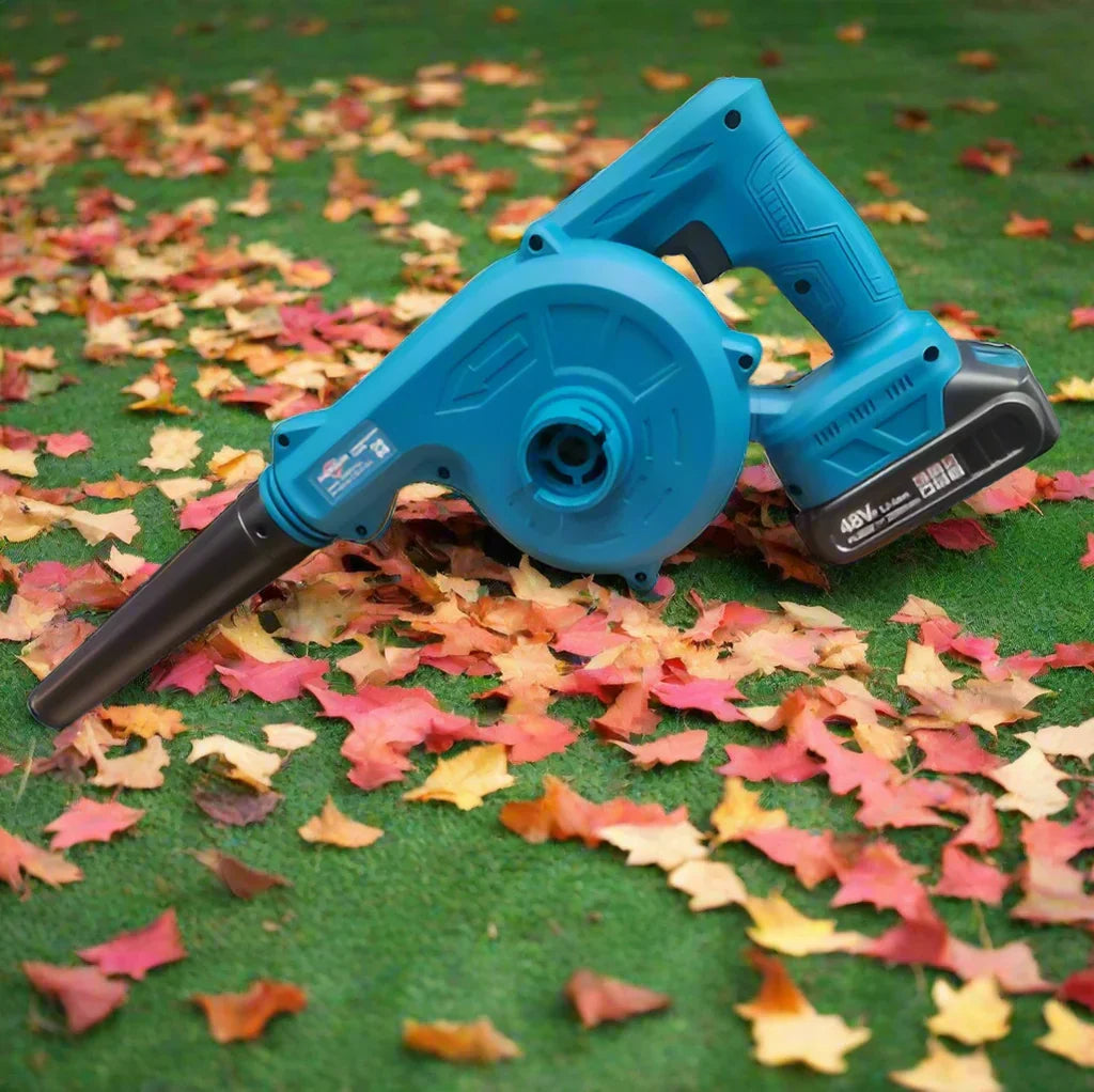 Aspirator Suflantă Frunze 2 în 1 fără Fir, 880W, 48V, 18000 RPM, Curățare Frunze, Praf și Zăpadă