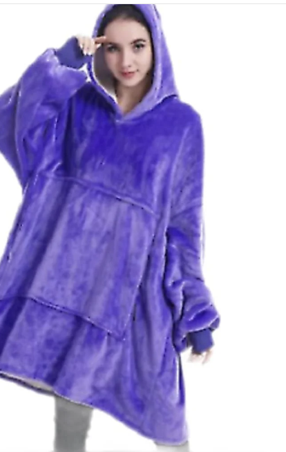 Patura-Hanorac Vivendo® Huggle Hoodie cu Gluga – Confortabila, Calduroasa si Pufoasa, Roz