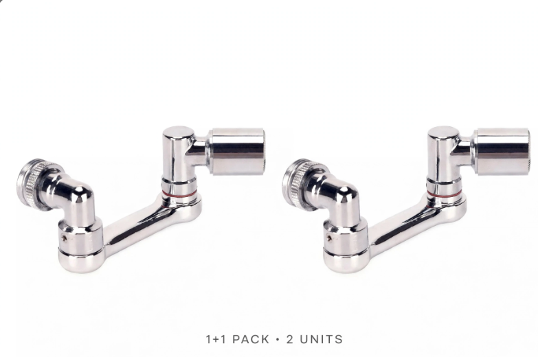 Ofertă 1+1 Extensie Rotativă pentru Robinet 1080°, Metalică, cu Moduri Multiple de Curgere a Apei – 2 Bucăți