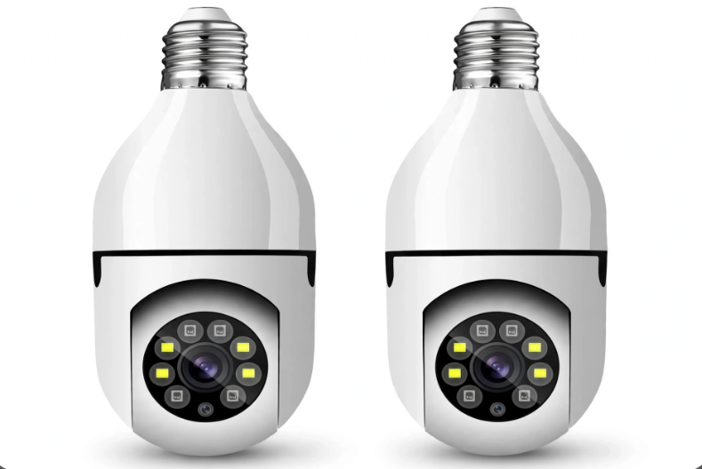 Set 2 Camere de Supraveghere WiFi Tip Bec Full HD 1080P, Rotire 360°, Audio Bidirecțional, Viziune Nocturnă