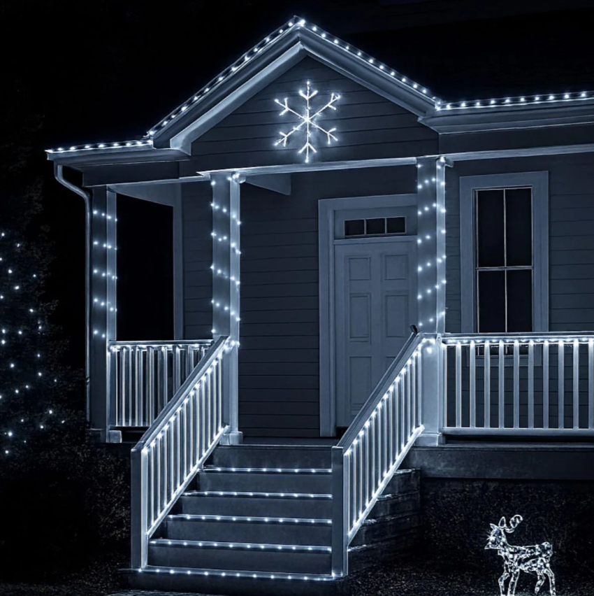 Rolă Furtun Luminos LED 100m, Alb Rece, 2 Fire, 11mm, Secționabil la 2m, 220V