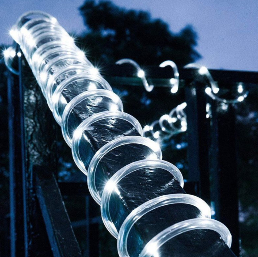 Rolă Furtun Luminos LED 100m, Alb Rece, 2 Fire, 11mm, Secționabil la 2m, 220V