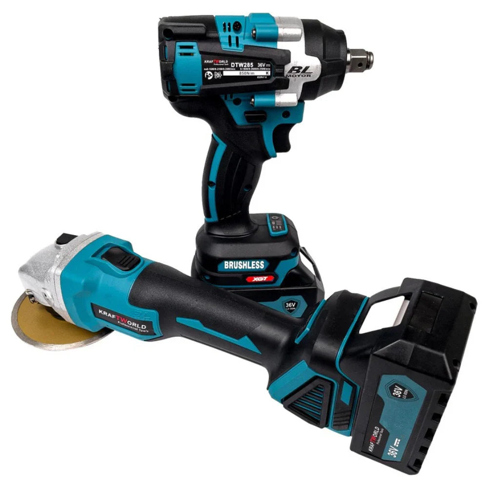 Set Flex + Bormasina cu impact, 2 acumulatori 36v 6ah