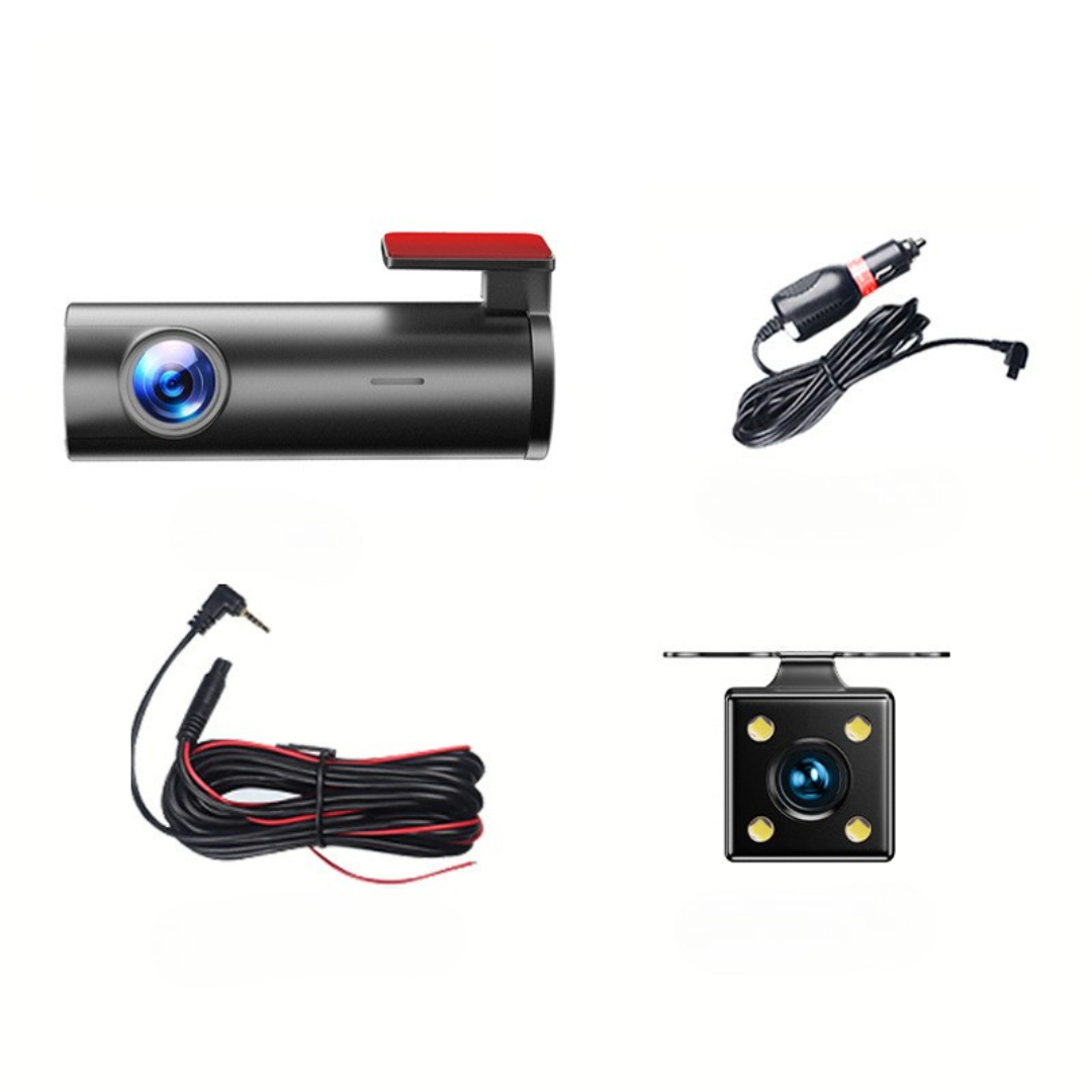 Camera Auto DVR 4K Duala Fata + 1080P Spate cu WiFi, Senzor G, Unghi 140°, Mod Parcare 24H