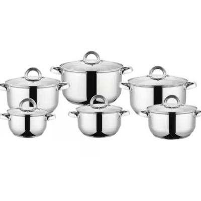 Set 6 Cratita din Inox Grunberg, cu Capac