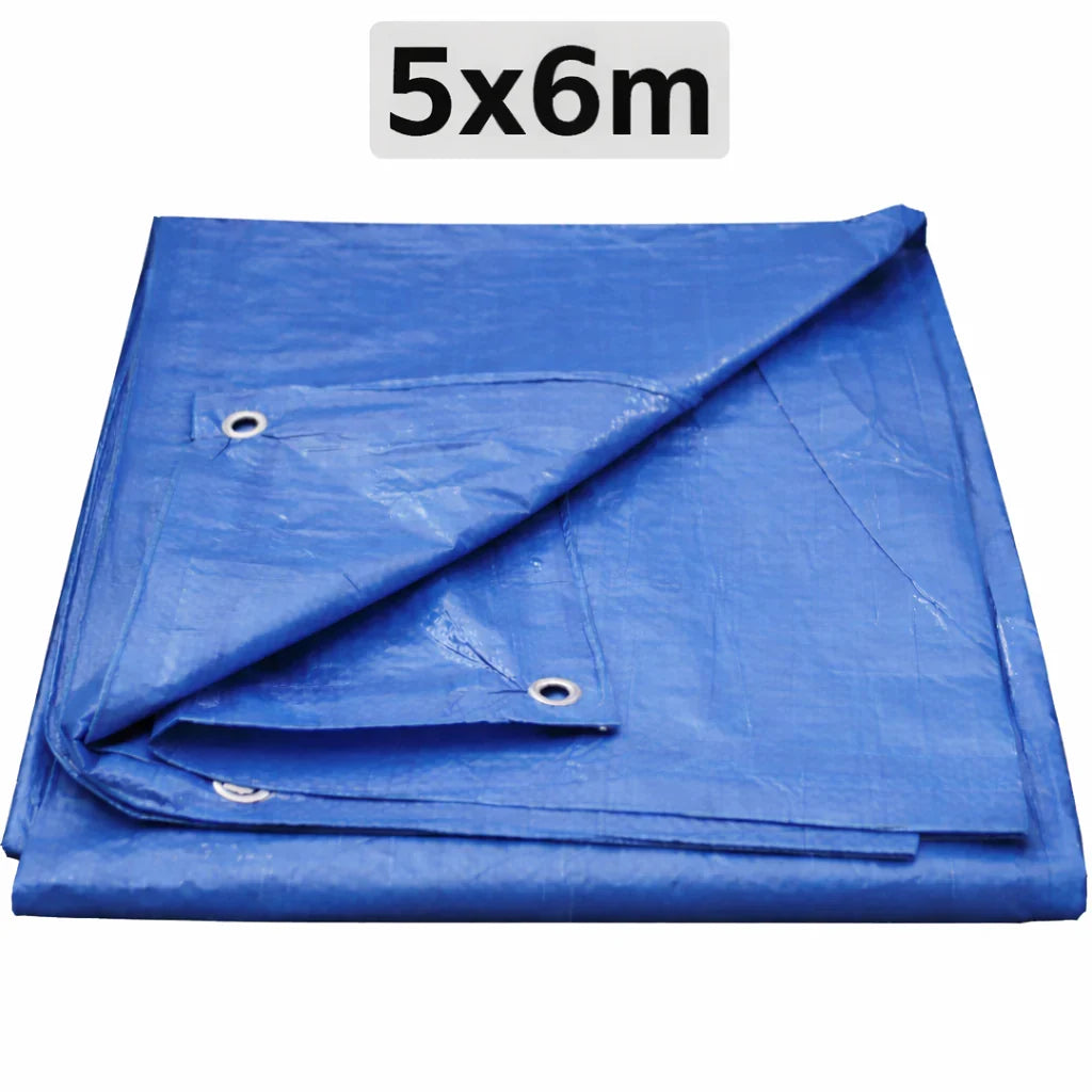 Prelată Exterior 150g/m² cu Inele Metalice – Impermeabilă, Albastru