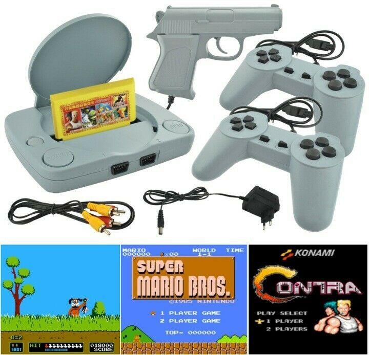 Consola de Jocuri Video Retro Tiessa, 2 x controller, 1 x pistol, 16 jocuri