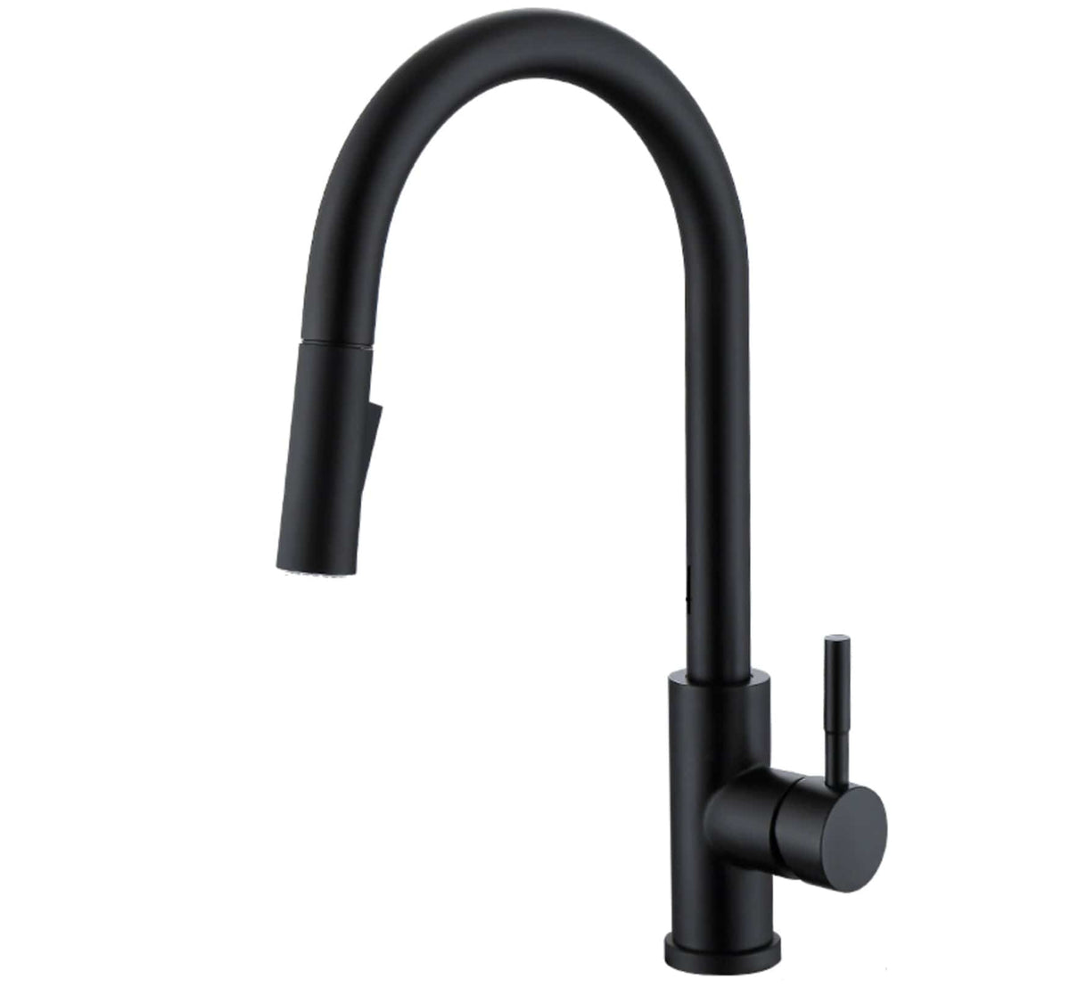 Baterie Bucătărie Neagră cu Pipă Flexibilă – 2 Funcții de Curgere, Design Modern, vst44
