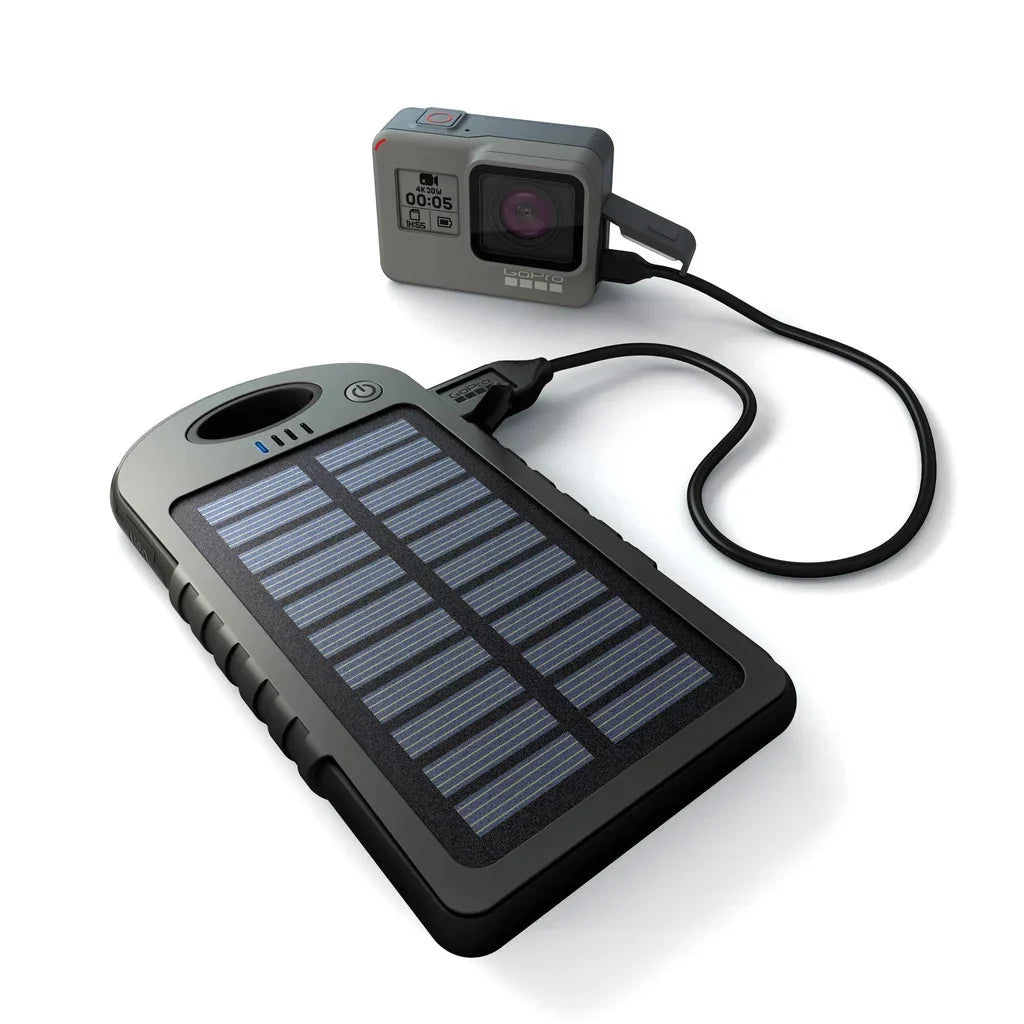 Baterie Externa cu Incarcare Solara 5000 mAh, 2 x USB