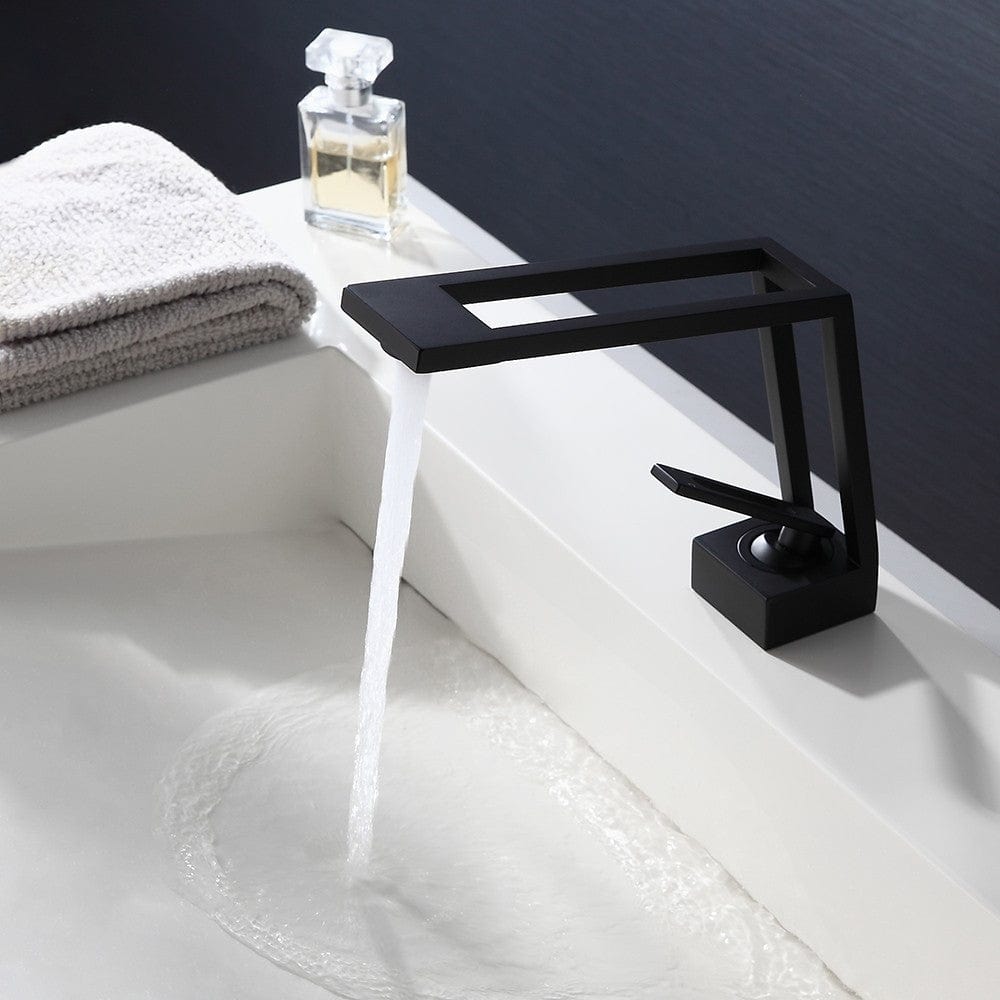Baterie Lavoar BlackStone – Design Modern, Alamă Solidă, Negru Mat, VST27