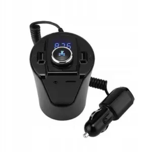 Transmitator auto ElektroStator BX6, Bluetooth, FM, 2 x USB, Negru.