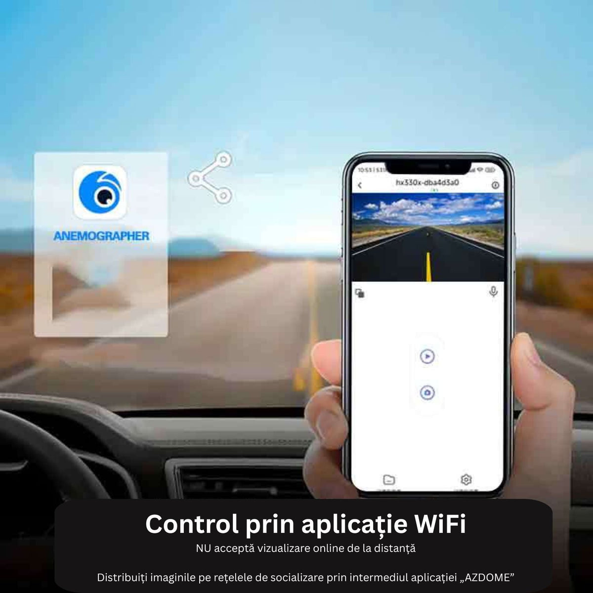 HD WiFi Car DVR Camera with Night Vision and Loop Recording