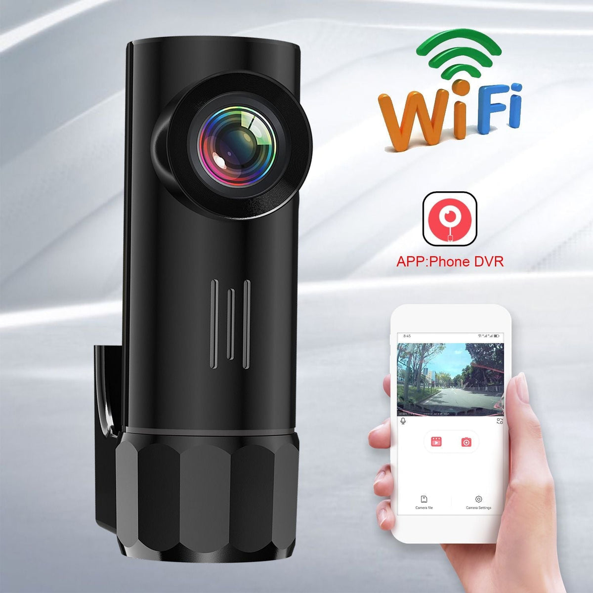 HD WiFi Car DVR Camera with Night Vision and Loop Recording