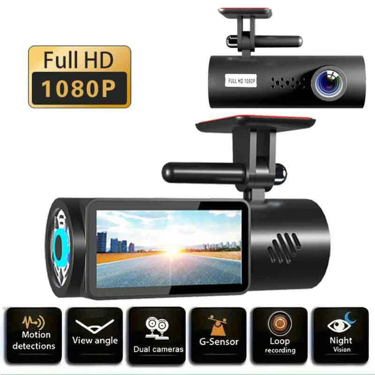 HD WiFi Car DVR Camera with Night Vision and Loop Recording
