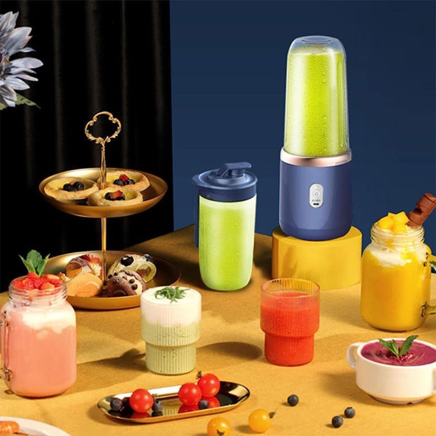 Mini Blender Portabil Juicer Cup, 6 Lame, 400 ml, Incarcare USB