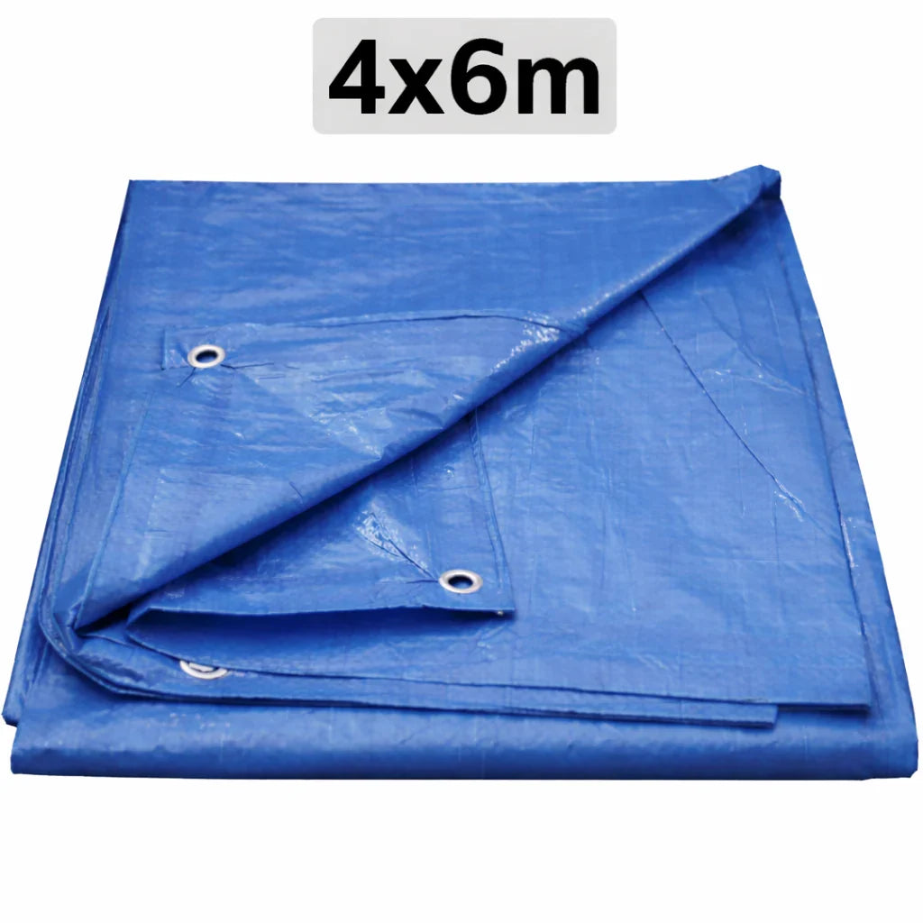 Prelată Exterior 150g/m² cu Inele Metalice – Impermeabilă, Albastru