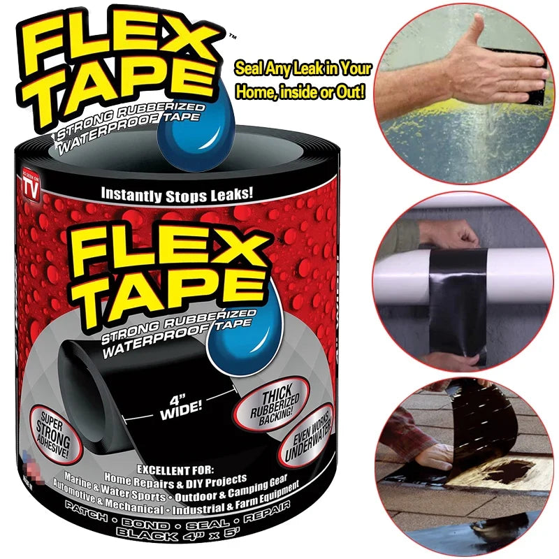 Flex Tape – Bandă Super Adezivă Rezistentă la Apă și Uzură