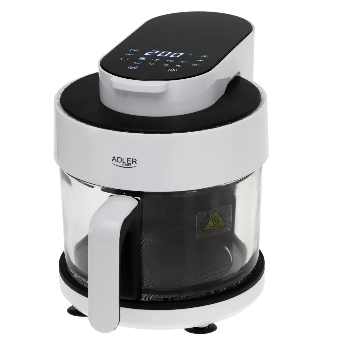 Friteuză cu Aer Cald 3L cu Bol din Sticlă – Adler AD 6316, 1400W, 8 Programe, Touch Screen