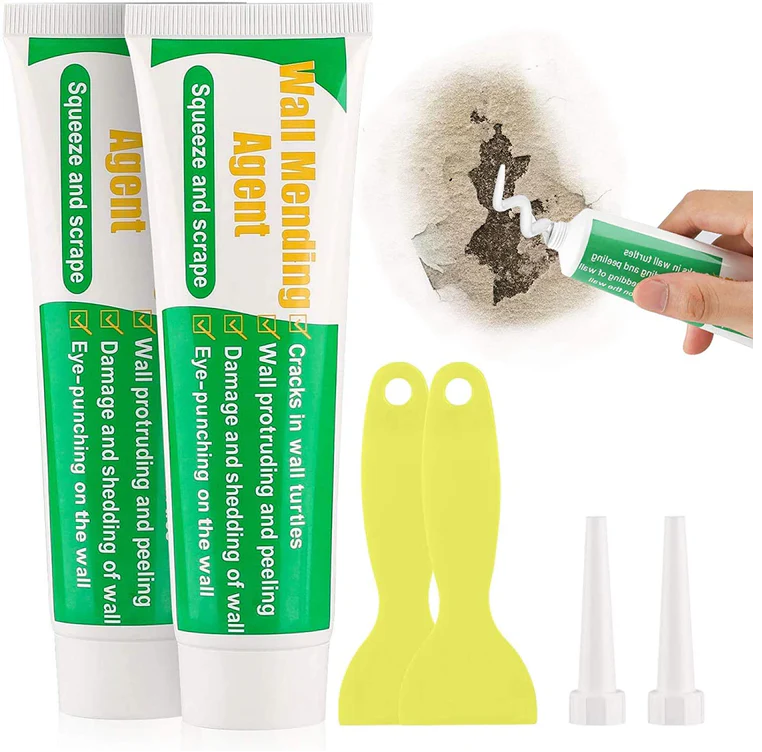 Set 2 x Kit instant pentru reparat peretii, crema alba reparatoare