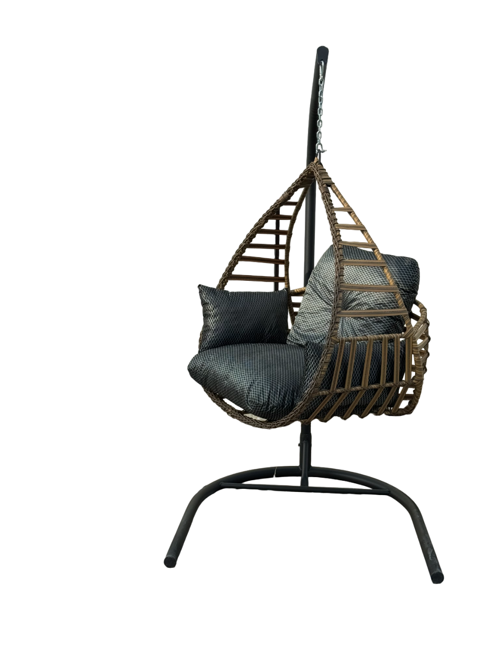 Balansoar Bronz, maro inchis, ratan,  cu perna 115 cm x 105 cm x 205 cm