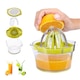 Storcator de citrice si razatoare manual, 4 in 1, 470 ml, Verde