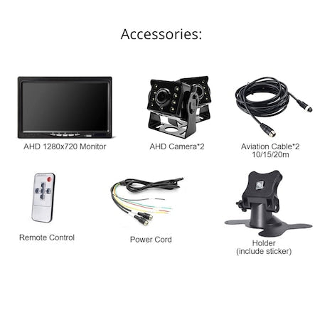 Kit Marsarier AHD cu Monitor 7 inch pentru Camioane, Autocare si Autobuze