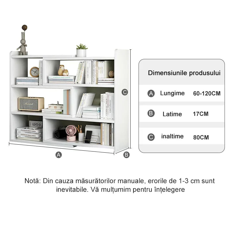 Include intervalul exact de extindere (60-120 cm) și numărul de rafturi. Este titlul care răspunde cel mai bine căutărilor specifice după dimensiuni.