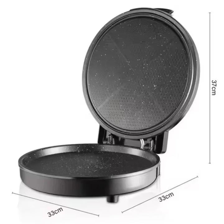 Aparat pentru Pizza 1600W, Diametru 30 cm, Termostat Reglabil, Alb