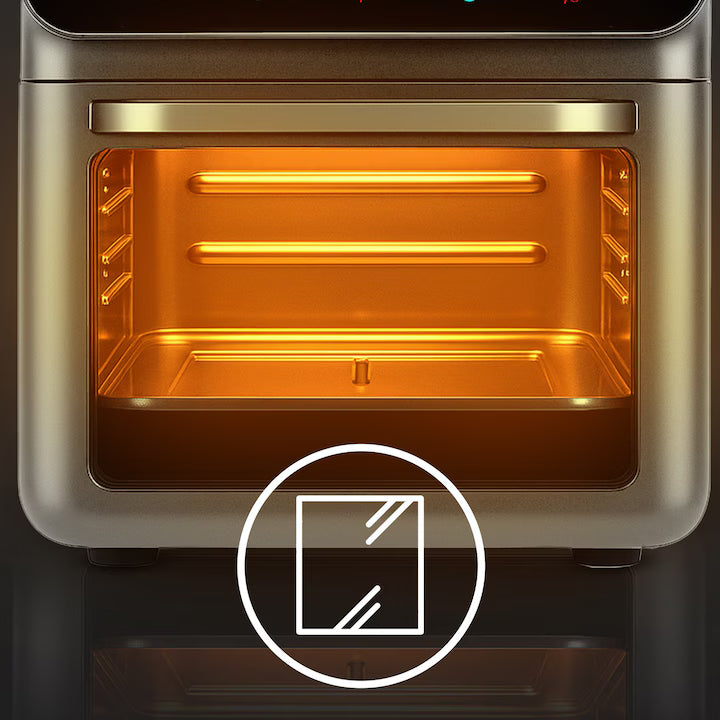 Friteuză cu Aer Cald 12L, Air Fryer Multifuncțional, 10 Programe, Ecran Touch Screen, Temperatură Reglabilă, Gătire Fără Ulei, Timer