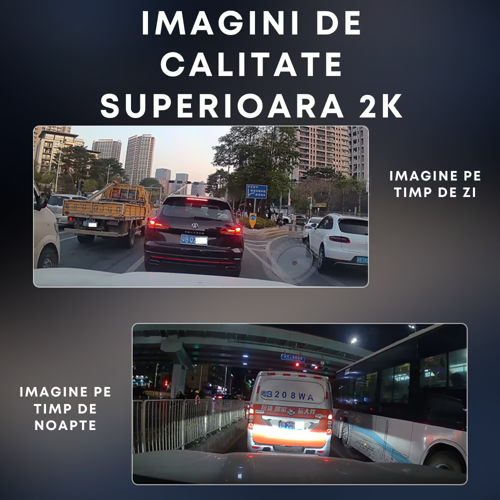 Camera Auto DVR 4G 2K cu Monitorizare Parcare si Camere Fata-Spate