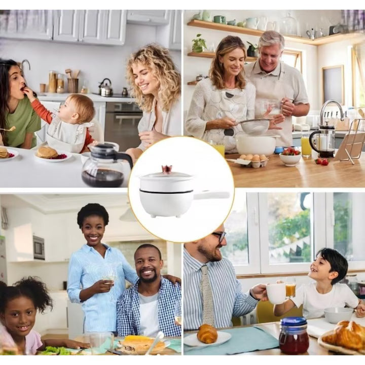 Tigaie Electrică Inteligentă MIGAS 26 cm, Multifuncțională, Înveliș Antiaderent, Control Digital, Timer, Capac Inclus, Pentru Prăjire, Fierbere și Gătire la Abur